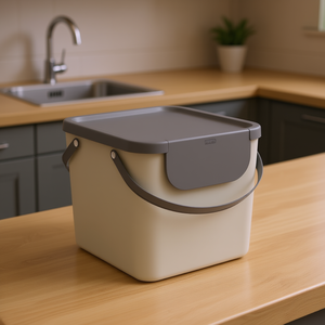 Rotho Waste <b>Bin</b> Albula 6 L With <b>Lid</b> And Stickers For Kitchen Use - Product Image 3