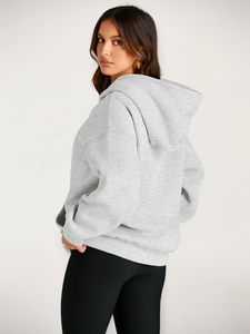 Sweatshirts à capuche personnalisés pour femmes Pulls en molleton surdimensionnés Printemps Coton épais Rose Gris Premium Hoodies Sweets Ladies - Product Image 4