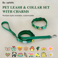 Correa y Collar para Perros y Gatos de Diseño Prémium, con Logotipo Personalizado, de PVC Impermeable, Ajustable, con Dijes, Nuevo y a la Moda