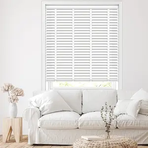 Custom Made Child-Safe Widely Used Faux Wood Slat Venetian Window Blinds Wood Venetian Blinds for Window and Blinds Motorized