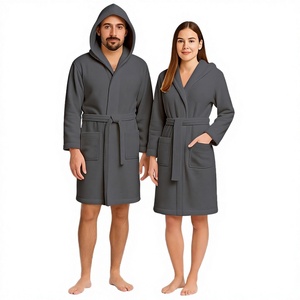 Conjunto de Pijama para Hombre, Talla Grande, con Capucha, Transpirable, de Tela de Rizo, sin Botones, Ropa Casual para el Hogar -C - Product Image 3