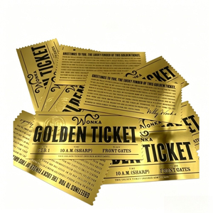 Oferta Especial: Tarjeta Dorada Richard Chocolate <span class=keywords><strong>Wanka</strong></span>, Recuerdo de Película Animada, Billete de Plástico con Lámina Dorada para Colección - Product Image 4