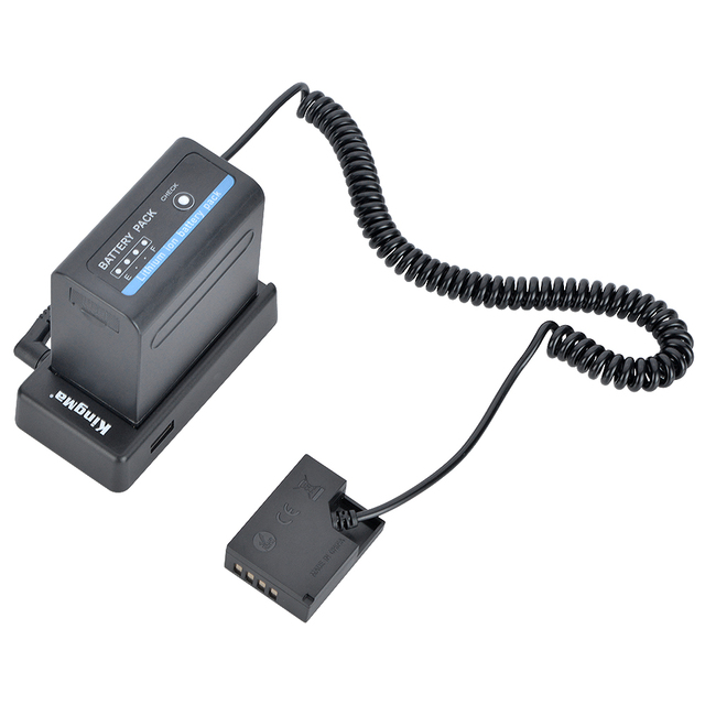 Kingma NP-F Battery Adapter Plate to NP-W126 Full Decoded Dummy Battery Powering System for Fuji Camera Battery