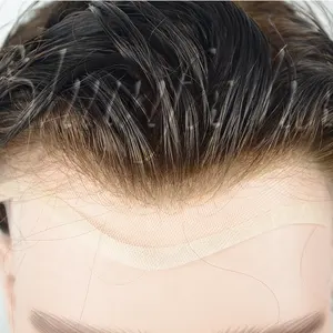 Sistemi di stock naturale candeggina capelli che annodano gli uomini toupet dai capelli shunfa