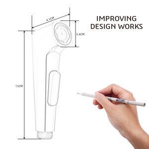 <strong>New</strong> Shattaf, Chrome ABS <strong>New</strong> Button Press Shattaf <strong>Sprayer</strong> for Toilet, Health Faucet Bidet Spray, Toilet <strong>Sprayer</strong> - Product Image 5