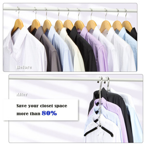 <span class=keywords><strong>Cintre</strong></span> à vêtements en métal robuste à 5 niveaux, bras pivotant, rembourrage antidérapant, pour l'organisation du placard - Product Image 3