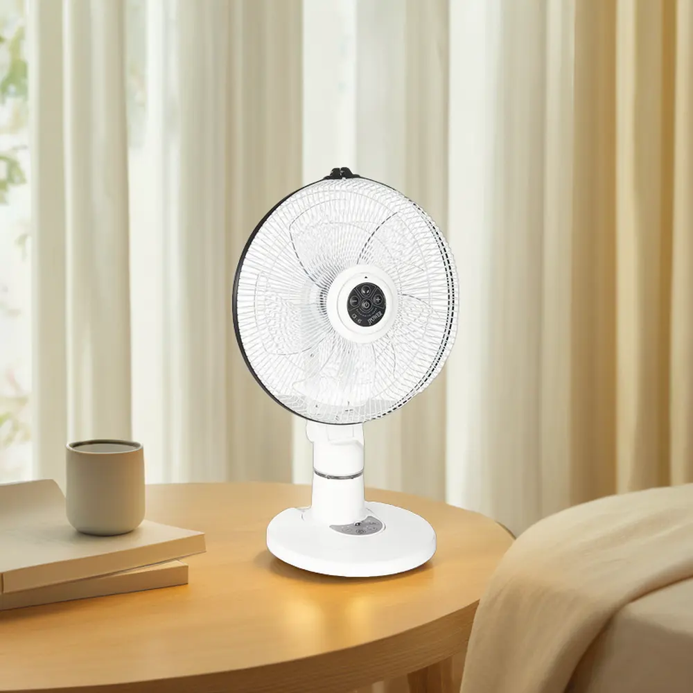 Morden design 12 inch DC table fan 12V with remote control