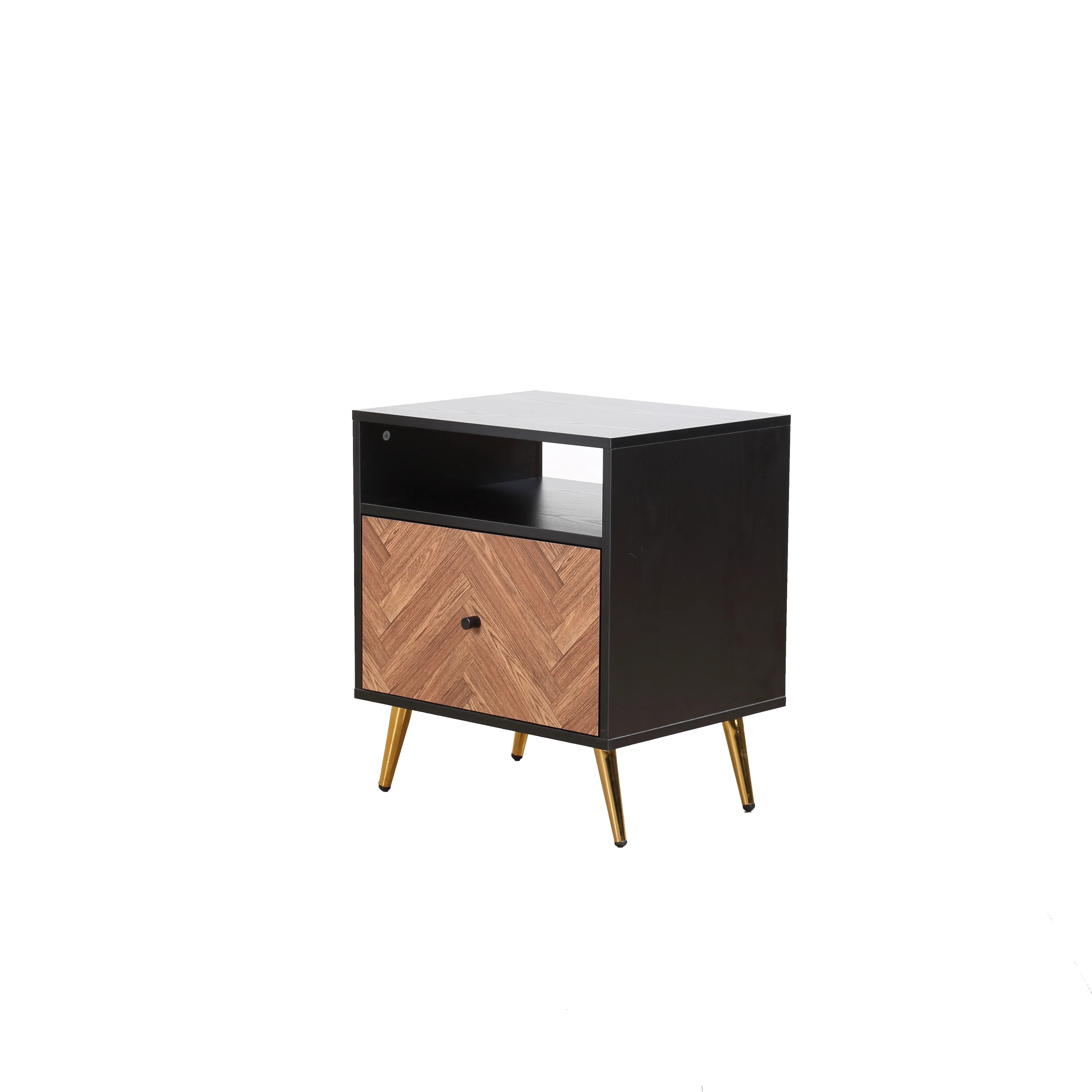 JUSTHOME High Quality Wood Grain Color European Simple Style Bedroom Nightstand Side Table Drawer