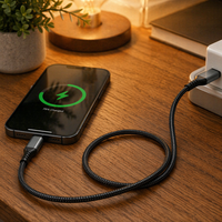 Câble USB Type C à charge rapide 3A écologique, en nylon tressé, fil de cuivre pur pour ordinateur portable mobile