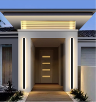 Applique murale LED longue et moderne pour hôtel, villa, restaurant, cuisine - Utilisation extérieure, construction en acrylique, blanc chaud 3500K, durable