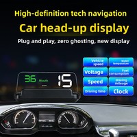 Affichage tête haute LED OBD2 C500 pour tableau de bord de voiture - Ordinateur de bord portable haute définition
