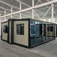 Nouvelle Tendance : Maison Conteneur Pliable Extensible 20x40 pieds, 2-4 Chambres, Préfabriquée, Luxe, Extérieure, Anti-Ouragan, Mobile, en Acier