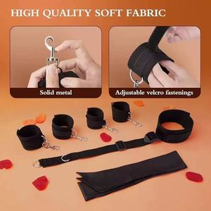 Kit BDSM, ensemble de bondage SM <span class=keywords><strong>pour</strong></span> adultes, hommes et femmes, jeu de jouets sexuels réglables en deux parties avec bandeau <span class=keywords><strong>pour</strong></span> les yeux, vente en gros - Product Image 5