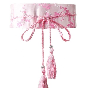 Moda Hanfu estilo chino bordado cinturones de tela accesorios con cintura ancha atada con un cinturón - Product Image 4