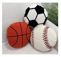 Nouveau design de football de tous les jours oreiller décoratif en peluche douce personnalisé oreiller en peluche jaune en forme personnalisée