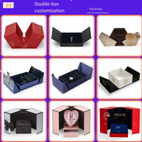 Vente en gros de boîte à bijoux de luxe personnalisée en cuir PU emballage de bijoux bracelet boucle d'oreille bracelet collier boîte à bague boîte à bijoux
