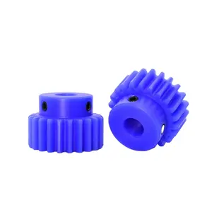 1.5 chết 15-30 răng động cơ Ông Chủ nhựa spur Gear lỗ 6/8/10/12 màu xanh Nylon spur Gear