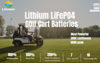Lithmate batterie de voiturette de golf 36 volts, tension différente, 38.4v, 50ah, 100ah, 105ah, 16s1p, 51.2v, 48v, 105ah, batterie lifepo4 pour voiturette de golf