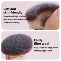 Kit professionnel de pinceaux de maquillage vegan, à double extréité, pour le visage: fond de teint liquide, poudre, correcteur, blush et fard à paupières – avec boîte