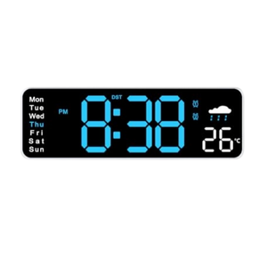 Digital Wall Clock <b>Desk</b> Clocks with DST Temperature and Date Large Display Digital <b>Calendar</b> Alarm Clock Adjustable Brightness - Product Image 1