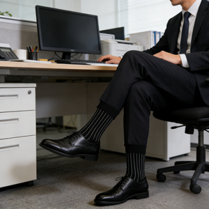 Chaussettes rayées modernes de <span class=keywords><strong>luxe</strong></span>, hautement personnalisables en couleur, spécialement conçues <span class=keywords><strong>pour</strong></span> les vêtements formels masculins, chaussettes <span class=keywords><strong>pour</strong></span> hommes - Product Image 5