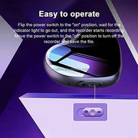 Perekam Suara Digital Portabel USB dengan Baterai Lithium Terpasang Format Audio WAV