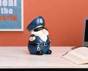 Gnome de Noël moderne cadeau vacances Profession Police elfe Design décorations étagère décoration de la maison - Product Image 4