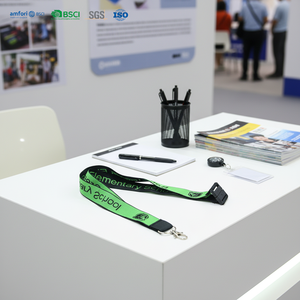 Fade-Resistant Polyester Woven Lanyard with Custom Colors & Lengths Modular Clip ID Card Holder Bulk for Corporate Gifting