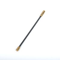 Kit de tire-câble en fibre de verre transparente de 4 mm bleu avec connecteurs en laiton pour le tirage de câbles dans les conduites murales