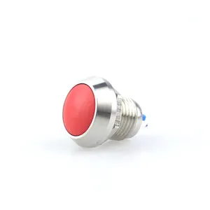 Manufacturer Push Button Switch Arcade 12mm Dot Metal Push Buttons Domed Mini Momentary China Small Metal Electrical Switches