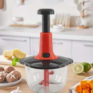 1500ml Manual Press Vegetable Cutter Stainless Steel Blades Multi-functional Handheld Cooking & <b>Mincing</b> <b>Machine</b> - Product Image 5