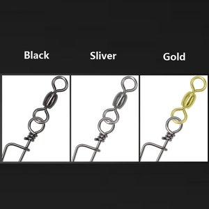 10 # - 4/0 # cá chép câu cá Phụ Kiện Cán không gỉ 3 màu thép không gỉ Snap câu cá mạnh mẽ xoay nối pin - Product Image 2