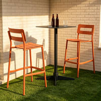 Chaise de bar d'extérieur en aluminium, style moderne et luxueux, pour patio, cuisine et salle à manger – Vente chaude en gros