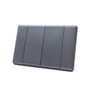 ZA-002 American-style wall switch with silver paint panel for home use and engineering silver dot luminous