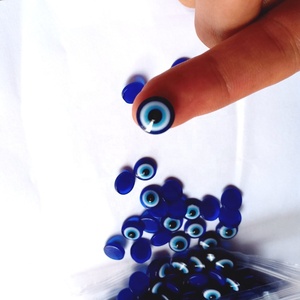 Usine en gros dos plat bleu <span class=keywords><strong>turc</strong></span> mauvais œil pierres perles résine mauvais œil - Product Image 6