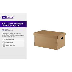 Boîte de rangement décorative en carton pratique et esthétique avec couvercle, 36,5*28,5*16,5 cm - Product Image 1