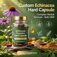 Capsule d'herbes complexes en gélule dure avec échinacée et vitamine C, complément alimentaire personnalisé sous marque privée