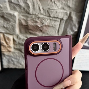 เคสโทรศัพท์มือถือแบบแม่เหล็กด้าน รุ่นแฟชั่น สำหรับ iPhone รองรับการชาร์จไร้สายแบบคู่ พร้อมฝาหลังป้องกันแรงกระแทกแบบแกนกลาง - Product Image 5