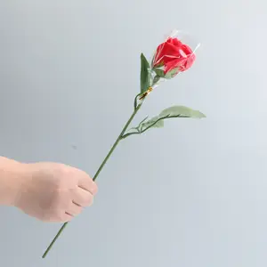 Одиночный мыльный цветок розы, букет медведя, Рождество, подарок на день Святого Валентина, прямые поставки с завода