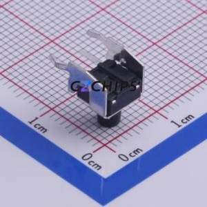 TS-1002N-07526 Tactile Switch Through hole,6x7.5mm Switch Single Pole Single Throw Round Button Right Angle Insert 7.5mm - Product Image 2