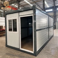 Casa Contenedor Plegable de Acero Modular, Oficina Móvil Prefabricada, Dormitorio, Instalación Rápida en 10 Minutos, Directo de Fábrica, 20 Pies