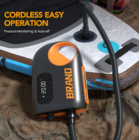 Pompe à air électrique 12V DC 20PSI avec cordon haute pression ou sans fil rechargeable à l'air 20 PSI pour Sup Board Paddle Kayak