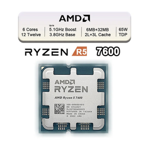 CPU 7600 de 6 Núcleos y 12 Subprocesos a 3.8GHz (Base) y 5.1GHz (Max Boost), 5nm, AM5, Desbloqueado, Nuevo en Bandeja, ¡Gran Venta! - Product Image 4