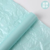 Kertas tisu pearlescent berlapis PE tahan air, satu sisi, untuk pembungkus buket bunga, ukuran 50x70cm, untuk kue bunga
