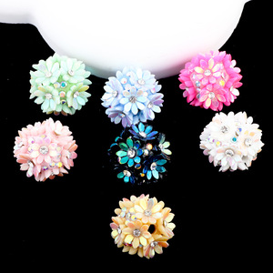 Hot Sale Inlaid <b>Colorful</b> Eight Petal Flower Ball <b>Beads</b> Rhinestone Ball Flower <b>Beads</b> for Pen Making Mobile Phone Chain - Product Image 1