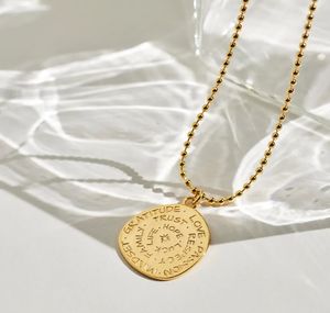 Спираль из нержавеющей стали на заказ Цитата ожерелье Цитата гравировка монета ожерелье Персонализированная фраза песня ювелирные изделия - Product Image 4