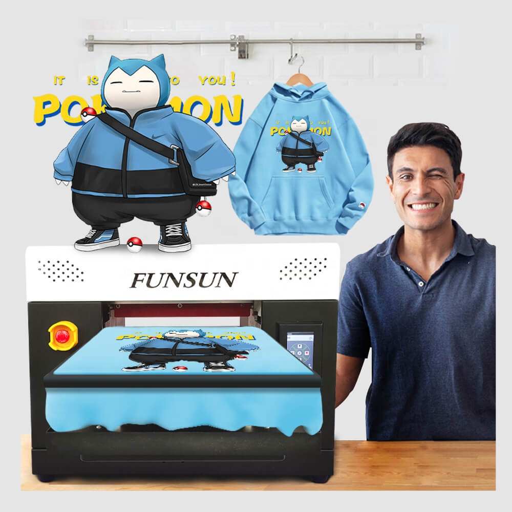 Camiseta impressora funsun dtg, impressora digital multicolorida de a3 tamanho 30*50cm direta para máquina tshirt dtg