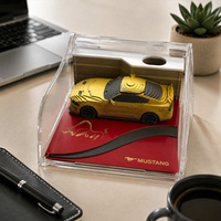 Notes autocollantes pour bloc-notes de voiture 3D | Bloc-notes de sculpture en papier Mustang créatif | Cadeau de papeterie de bureau unique pour le bureau et les collectionneurs