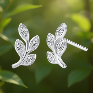 E2020 ต่างหูทองคำเปลวทรงกลมประดับเพชรเซอร์คอนสำหรับผู้หญิง ของขวัญสุดโรแมนติก เครื่องประดับ - Product Image 2