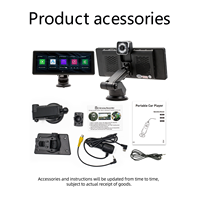 10.26 pouces 2.5D Portable sans fil Carplay écran tactile Carplay & Android Auto voiture Stere Mirror Link lecteur stéréo de voiture avec caméra